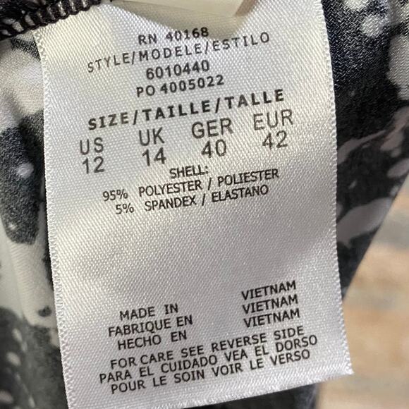 MagicSuit Alex Tankini Swim Top Side Tie V Neck Splatter Print Black White 12 - Picture 8 of 9